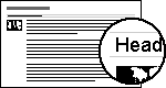 Headline and subhead left, text to right